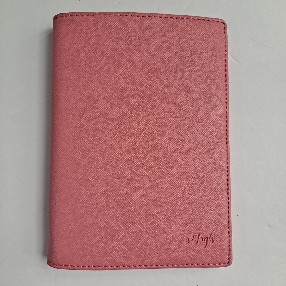 Passport Cover Travel Essentials wallet pink  8 card Pocket